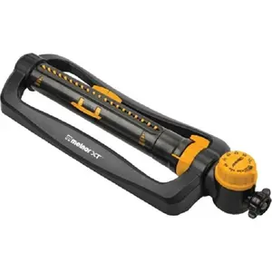 Melnor Turbo Oscillating Sprinkler - 3900 sq. ft. Coverage, Integrated Timer, Automatic Watering Controller, Multi-Nozzle Design, Black & Yellow, Automatic Watering Controller Sprinklers, Multi-Nozzle Sprinklers