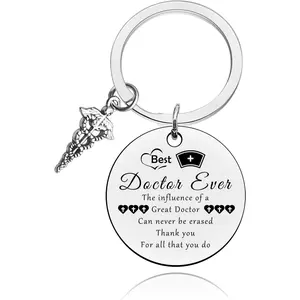Thank You Gifts for Doctor Keychain Appreciation Keyring Doctor Gifts for Women Men Appreciation Keychain Retirement Christmas Birthday Present
