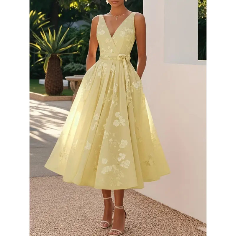 long sleeve bridesmaid dress floral yellow - TikTok Shop long sleeve bridesmaid dress floral yellow - TikTok Shop
