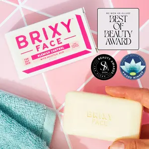 BRIXY Facial Cleansing Bar - Blemish Control, Gentle Formula with Salicylic Acid & Niacinamide