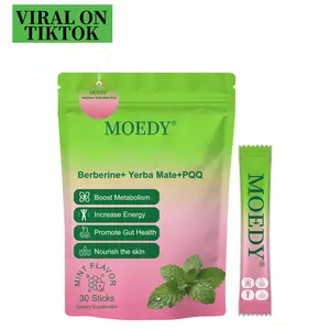 MOEDY Cutting Mix - Berberine + Yerba Mate forGym Goals, Metabolism & Energy Support, 30Sticks Drink