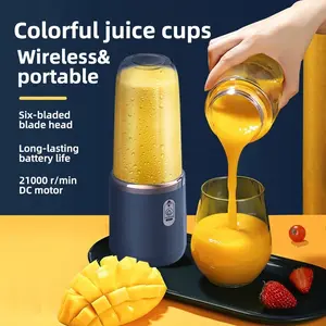 Portable Blender and Juicer Set, USB Rechargeable Dual Cups, Durable Ppsu Material, Ideal for Fruits Vegetables Smoothies Baby Food Gifts