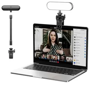 Video Conference Lighting,Rechargeable LED Streaming Light, 360? Rotatable Zoom Lighting for ,Eye Caring Webcam Laptop Ring Light for Video Calls/Zoom Meetings/Video Recording