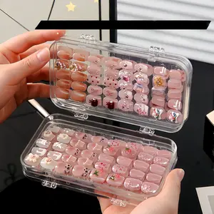 Transparent Foldable Nail Art Organiser Set with Cover - Safe for Nail Art Use, Low Risk of Item Loss