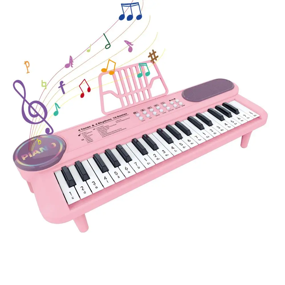 37 Key Electronic Piano Toy, 1 Set Musical Instrument Toy with Microphone, Mini Music Playing Toy, Educational Toy for Kids