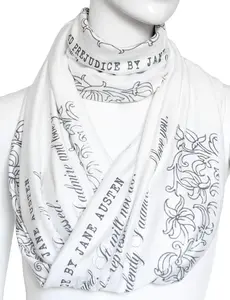 Pride and Prejudice Book Scarf - Women's Infinity Scarf with Literary Pattern