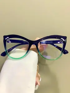 Cat Eye Glasses Fashion Eyewear Stylish Glasses for Men and Women, Casual Style All Seasons, PC Frame, Decorative Eyeglasses