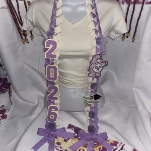 Violet Bear Graduation Leis