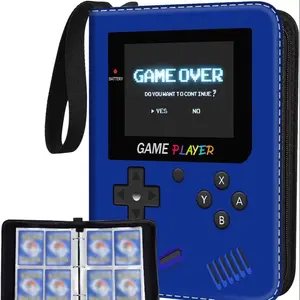 Card Binder Holder 480 Pockets with 60 Removable Sleeves, Game Card Collection Album, Durable Waterproof Zip Close Flip Design, Trading Card Album