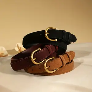 Women's Vintage Belt, New Velvet Belt, Elegant Versatile Casual Style, Suitable for Daily Commute and College Campus, Can Be Paired with Pants, Trousers, etc., Plus Size Women's Leather Belt, Wide Version Female Dress Large Belt, Premium Stretch Decorativ