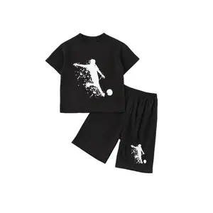 2-piece #SummerVibes children's basketball suit, boys' and girls' jerseys, ball pants suit, digital letter printed summer lightweight basketball vest and shorts.