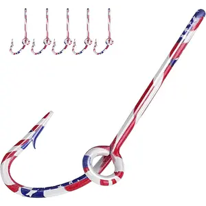 Fishing Hooks Hat, 5 count Pins for Fishing Hat Hook Clip  Fish Hook Hat Clip Fish Hooks for Hat,Tie Clips