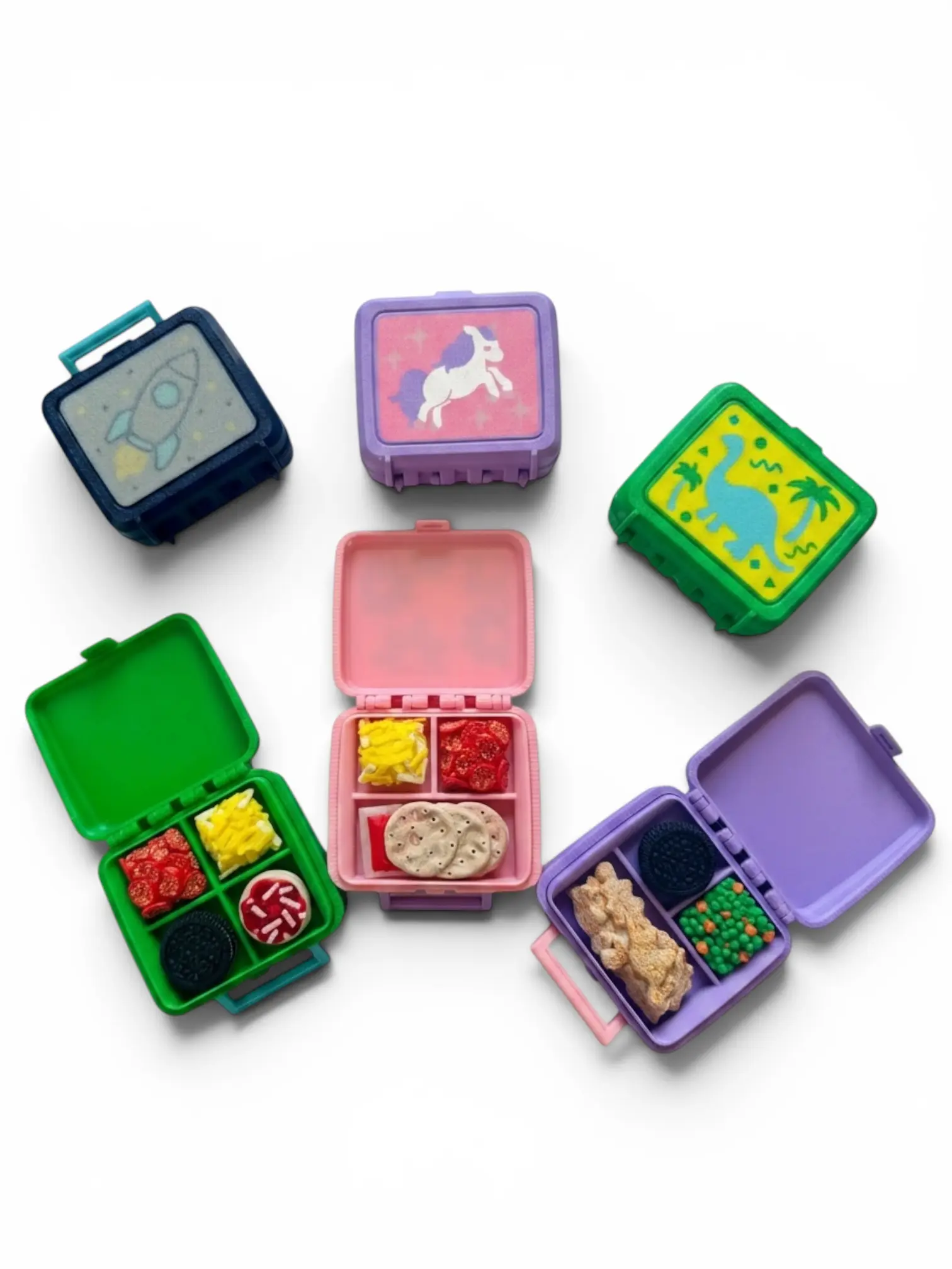 Retro Mini Lunchbox Clicker Collectible Keychain, Classic Compact Lightweight Mini Box Attachables for Collectibles & Entertainment