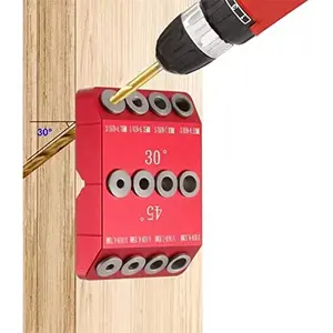 Drill Guide Jig for Cable Railing Lag Screws, Precision Angle Design at 30°/45°/90°, Ideal for Deck & Stair Rail Installation