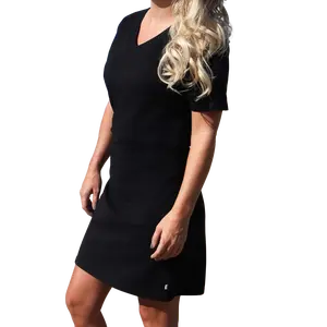 Clever Travel Companion Pickpocket Proof T-Shirt Dress with 2 Hidden Zipper Pockets - Pullovers Tshirt Tunic Dress for Women