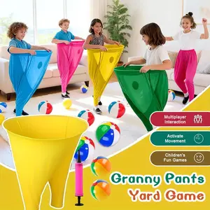 Fixit Haven 2PC Granny Pants Yard Game Set, Christmas gifts for kids,Children's indoor games,Parent-child Game Set,Adult Outdoor, Giant Pants, with Bouncy Ball and Pump Large Outdoor Day Family Fun Party Toss Game excellent gift for Christmas and New Year