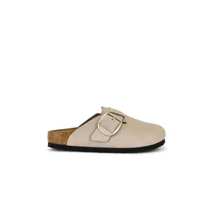 BIRKENSTOCK Boston Big Buckle Clog in Stone Coin Nubuck BIRKENSTOCK Boston Big Buckle Clog in Stone Coin Nubuck