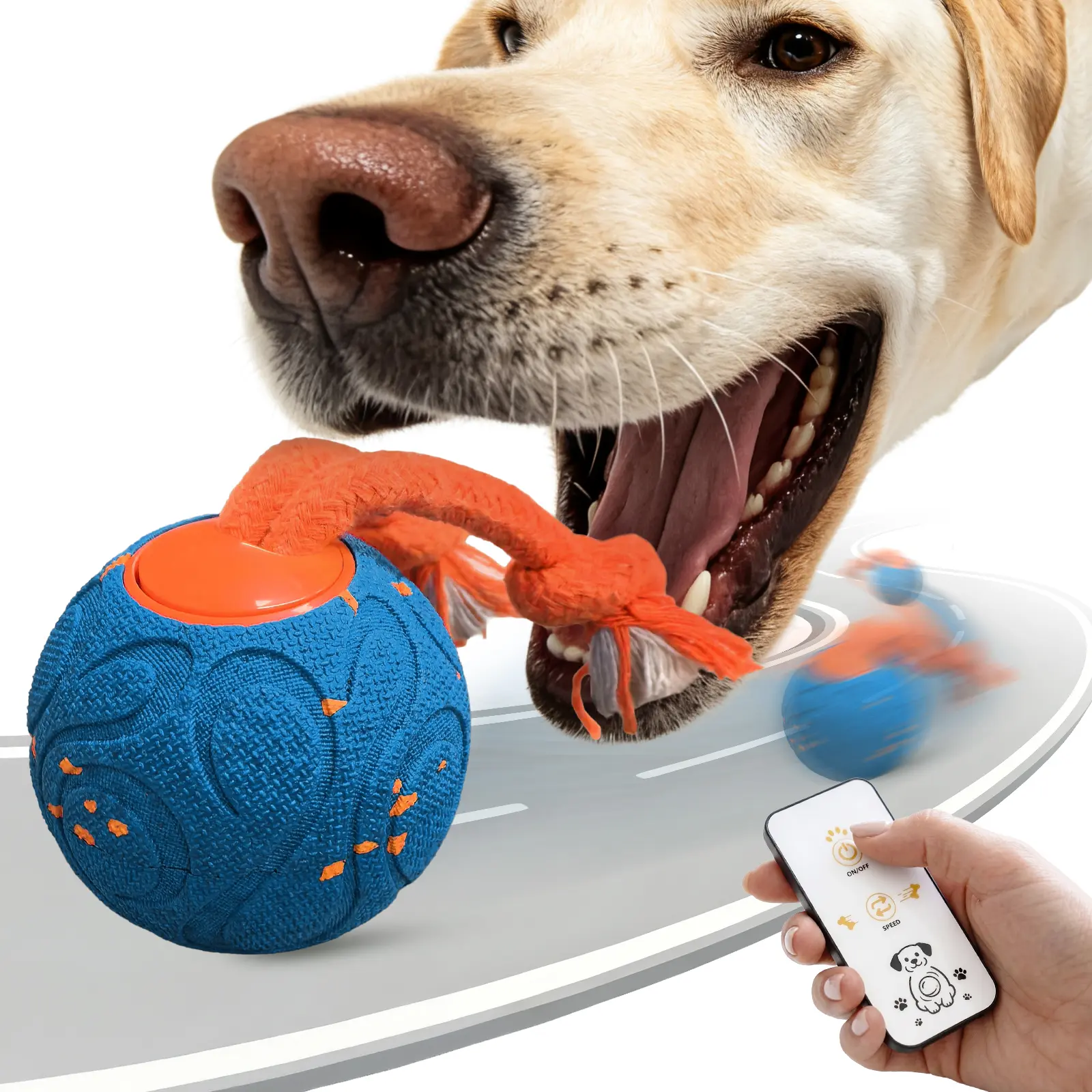 Smart Interactive Dog Toy with Auto Move, E-TPU Material, Obstacle Avoid Function, Remote Start & Switchable Modes