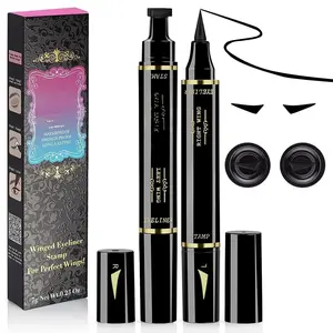 2Pcs Winged Eyeliner Stamp Waterproof Smudge Proof Cat Eye Makeup Liner Pen