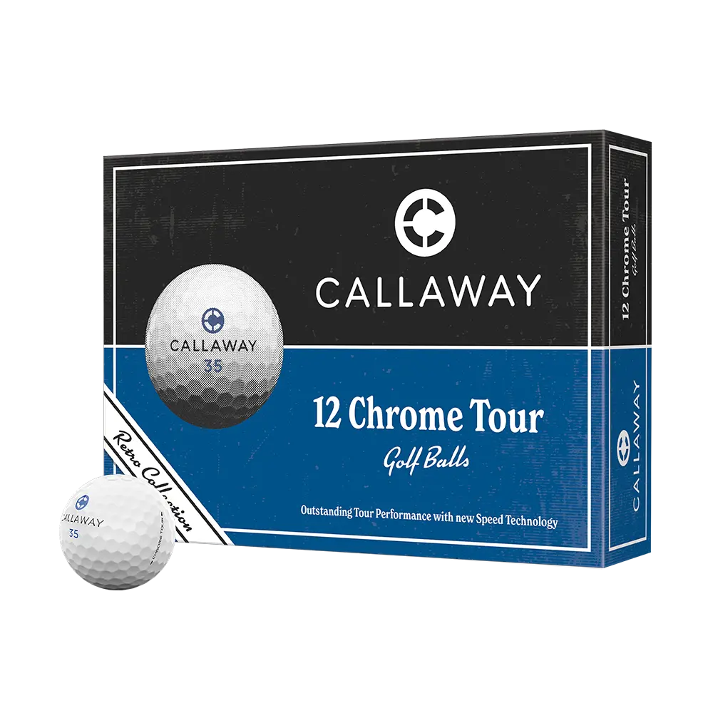 Callaway Golf Chrome Tour Retro Golf Balls in White