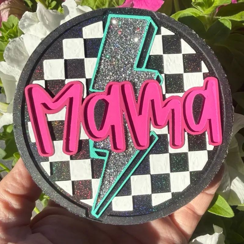 Checkered mama car freshie air freshener Checkered mama car freshie air freshener