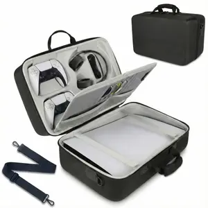 Travel Case for PS5 - Thickened Hard Shell Protective Organizer for PS5 Console, Headset, Dual Controllers, Game Discs & Accessories with Carry Handle