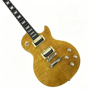 Right-handed electric guitar, zebra pick-up, flame maple top, chrome hardware, rosewood fretboard