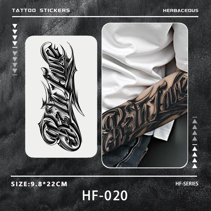 Be in Love Retro Chicano Street Temporary Tattoo Stickers, Waterproof Long-Lasting 7-15 Days, Semi-Permanent Herbal Tattoos, Unisex, Ephemeral Tattoos