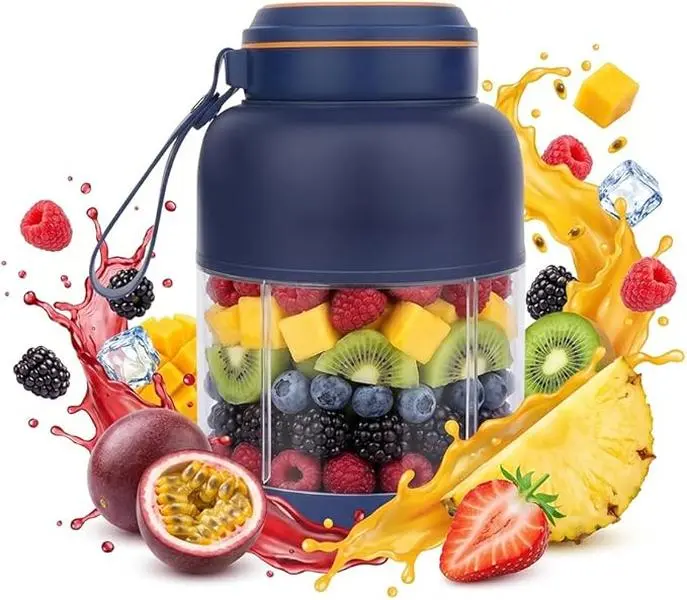 Portable Juicer Blender Cup, Wireless Rechargeable Smoothie Maker with 38 Stainless Steel Blades, 27oz/43oz Personal Blender for Shakes, Ice Crushing, Gym, Travel & Office