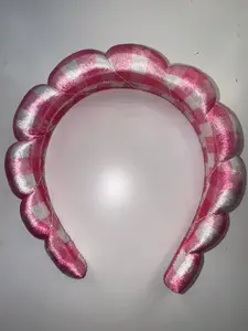Pink Gingham Headband - Simple Design