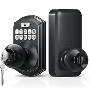 Keyless Entry Keypad Door Lock with Handle,  Digital  Locks for Front Door, Easy to Install Keypad Deadbolt with Code for Bedroom, Anti-Peeping Password