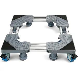 Mobile Base With 4 Locking Wheels And 8 Feet 28-35.4 Inches, Furniture Dolly for Washer, Mini Refrigerator and Dryer, Mini Fridge Stand Machine Stand Pedestal (28-35.4inch)