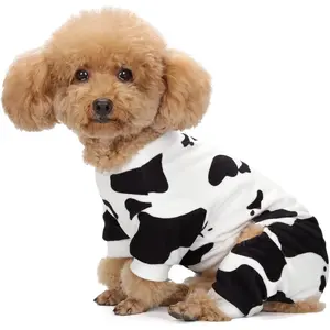 Adorable Cow Print Dog Pajamas – Lightweight, Cozy Four-Legged Outfit for Small to Large Dogs and Cats, Soft and Snuggly Pet Wear for Everyday Comfort and Cuteness.M