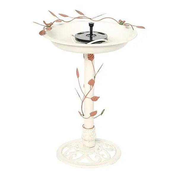 Belmont Gardens Spetta Solar Metal Bird Bath Fountain