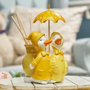 Puddle Ducks Reed Diffuser - Adorable Yellow Ducks with Umbrella for Aromatherapy & Home Decor
