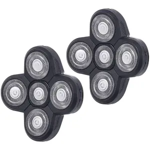 2PCS Razor Replacement Heads — 5-Head Replacement Kit, Designed for Electric Head and Face Shavers for Bald Men