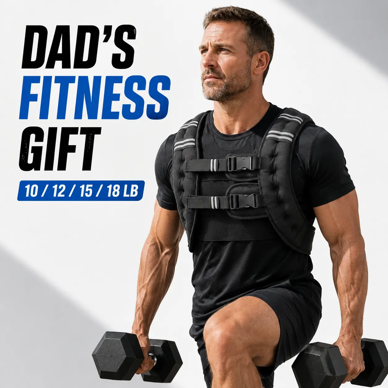 【Summerwins】Unisex Weighted Vest for Men Women, Strength Equipment Workout Gear, Adjustable Weight Vest 10-18 lbs for Bodyweight Exercise, CrossFit, Calisthenics Training, Comfort Fit Gym Weight Vest with Phone Pouch, Fast US Shipping
