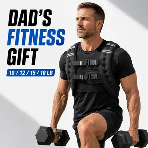 【Summerwins】Unisex Weighted Vest for Men Women, Strength Equipment Workout Gear, Adjustable Weight Vest 10-18 lbs for Bodyweight Exercise, CrossFit, Calisthenics Training, Comfort Fit Gym Weight Vest with Phone Pouch, Fast US Shipping