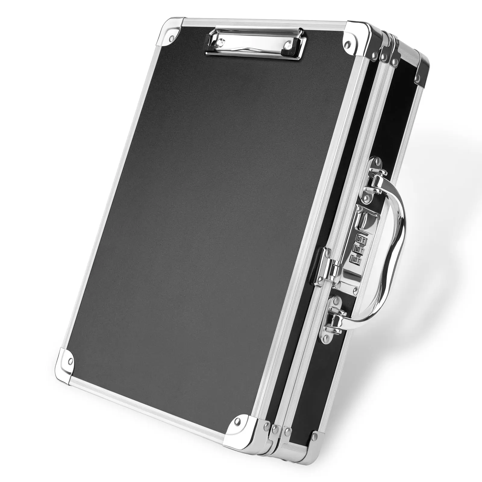 Clipboard With Storage Combination Lock Clipboards Briefcase Heavy Duty Box Aluminum Metal Handle  Maximum Security Large Capacity