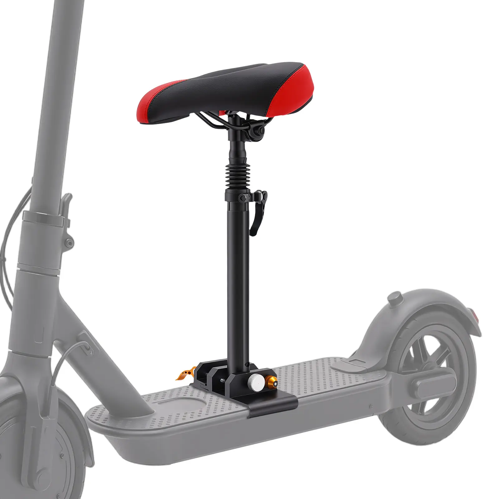 Adjustable Height Electric Scooter Seat with PU Cushion & Aluminum Alloy Support, Comfortable Breathable Saddle for Xiaomi M365 & M365 Pro, Easy Clamp-On Installation No Drilling, 220 lbs Load Capacity for Daily Commuting