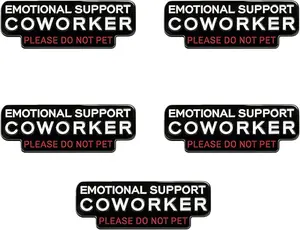 [BOGO] Emotional Support Colleague Pin - Funny Mental Health Badge for Office Bestie, Sarcastic Workplace Humor Jewelry, Aesthetic Backpack Pin for Coworkers (2PCS)