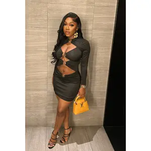 Cut out black dress