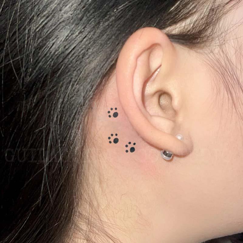 Cute Waterproof Cat Paw Dog Paw Temporary Tattoo Sticker, Lasting Herbal Design for 1 to 2 Weeks, Non-Reflective Fake Tattoos for Men & Women, Ideal for Fingers & Neck