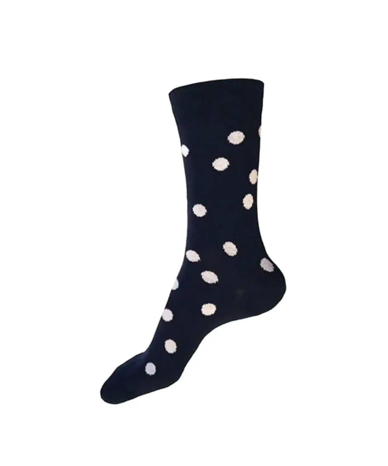 Socks - Womens - Black + Natural Polka Dots