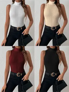 New style, fashionable, versatile and elegant special solid color women's hot-selling vest four-piece set