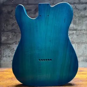 Warmtone Custom Guitars Tele Guitar Body “Coral Blue” 2 Pc Ash