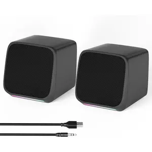 Computer Speakers,Computer Speakers for Desktop PC,Desktop Speakers,Small Computer Speakers USB Powered 3.5mm Aux Speaker for PC,Laptop,Tablet,Phone