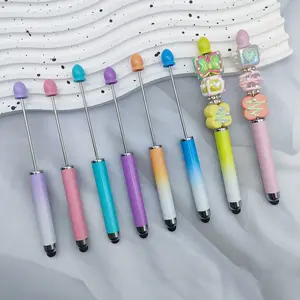 10pcs Touchscreen & Writing Beaded Ballpoint Pens, Pen Set, Aesthetic Pens, Cute Design, Multiple Colors, Ink, Handmade Kit, Perfect for DIY Projects