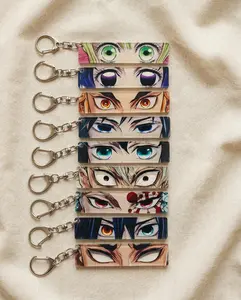 Demon Slayer Hashira Eye Acrylic Keychain, Translucent Anime Bag Accessory