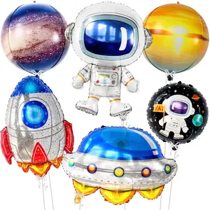 Large Mylar Space Balloons37 Inch - Pack Of 6 | Astronaut BalloonSpace Birthday Decorations | Space Themed BalloonsAstronaut Decorations | Galaxy BalloonsOuter Space Party Decorations